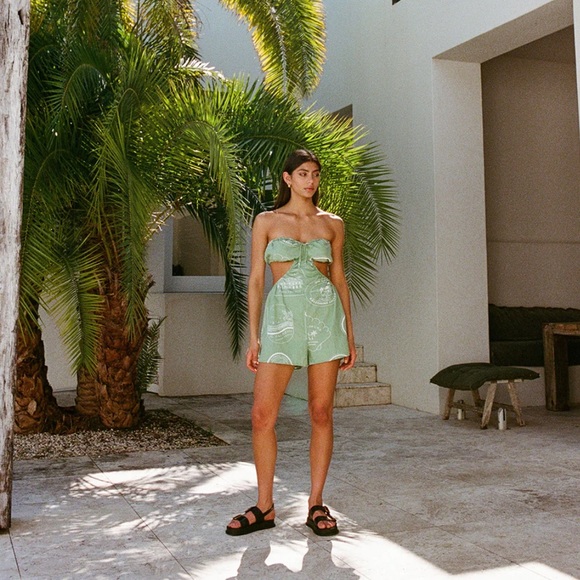 SABO SKIRT  Ardelle Cutout Playsuit - Luggage Labels - Large - NWT - Picture 6 of 9